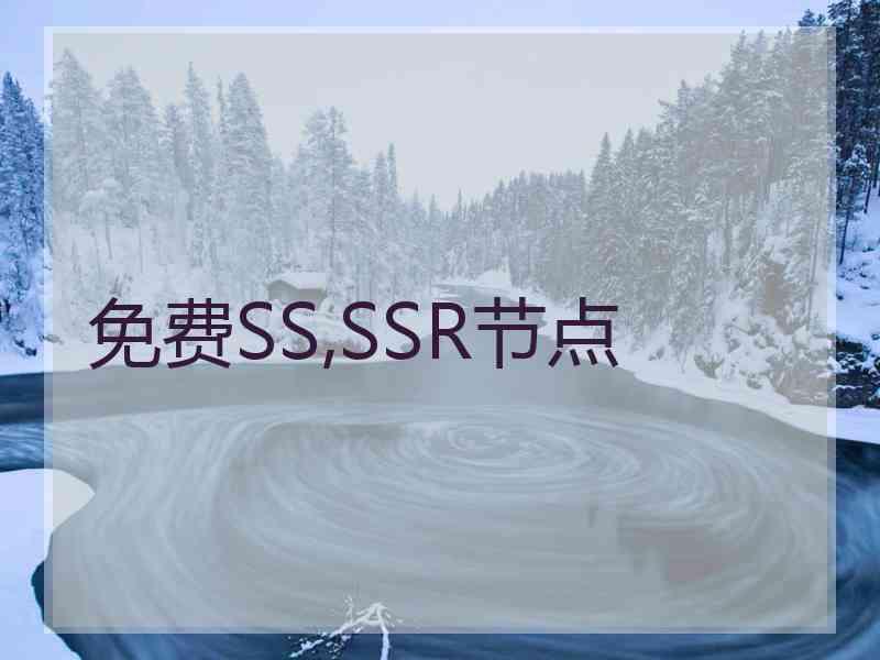 免费SS,SSR节点